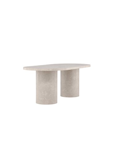 Ovalt matbord Narvik, 200 × 100 cm, Beige
