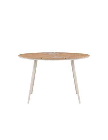 Runt matbord San Vito, Ø120 cm, Beige