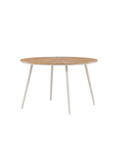 Runt matbord San Vito, Ø120 cm, Beige