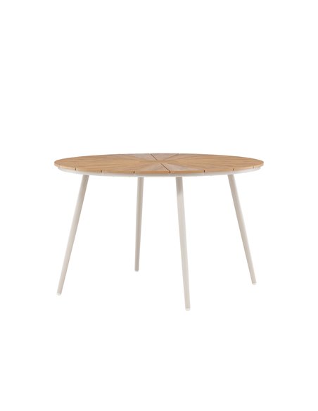 Runt matbord San Vito, Ø120 cm, Beige