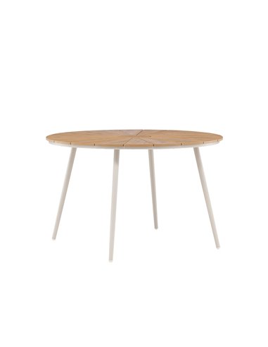Runt matbord San Vito, Ø120 cm, Beige