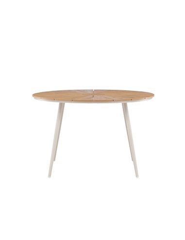 Runt matbord San Vito, Ø120 cm, Beige