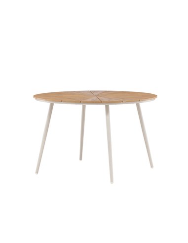 Runt matbord San Vito, Ø120 cm, Beige