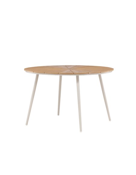 Runt matbord San Vito, Ø120 cm, Beige