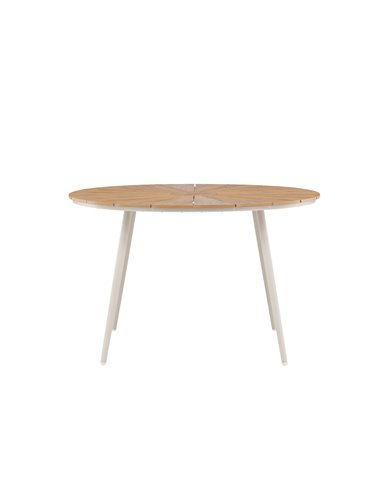 Runt matbord San Vito, Ø120 cm, Beige