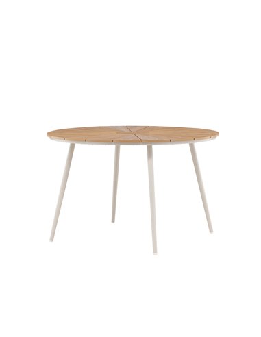 Runt matbord San Vito, Ø120 cm, Beige