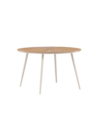 Runt matbord San Vito, Ø120 cm, Beige