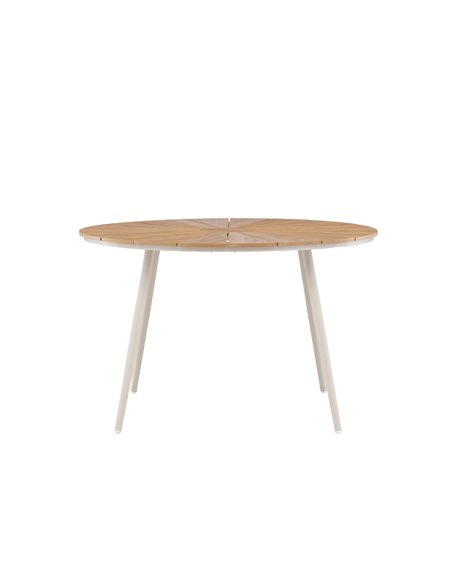 Runt matbord San Vito, Ø120 cm, Beige