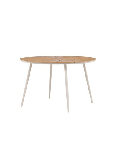 Runt matbord San Vito, Ø120 cm, Beige