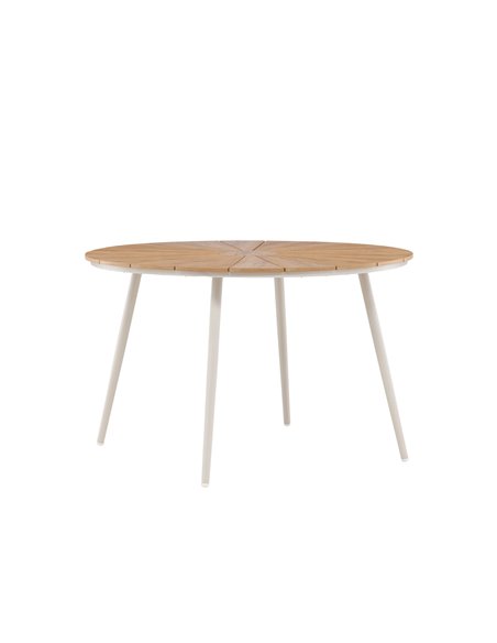 Runt matbord San Vito, Ø120 cm, Beige