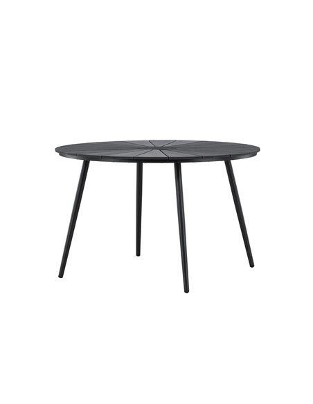 Runt matbord San Vito, Ø120 cm, Svart