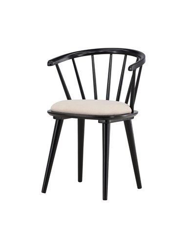 Matstol Bobby, Beige/Svart
