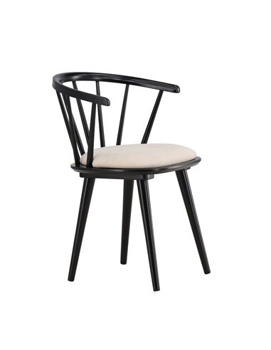 Matstol Bobby, Beige/Svart