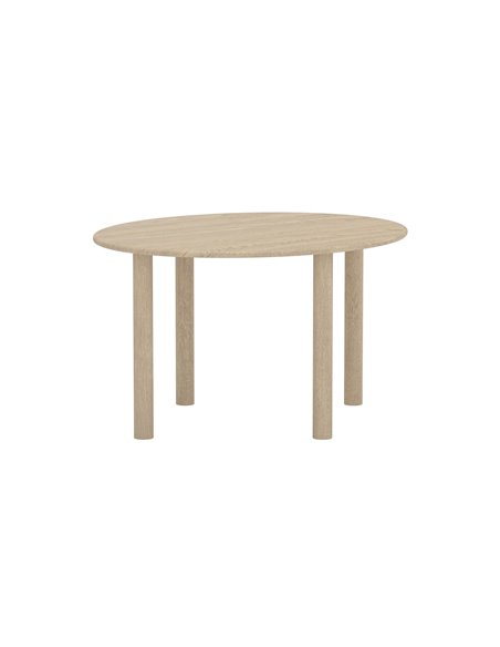 Ovalt matbord Hilo, 130 × 110 cm, Natur