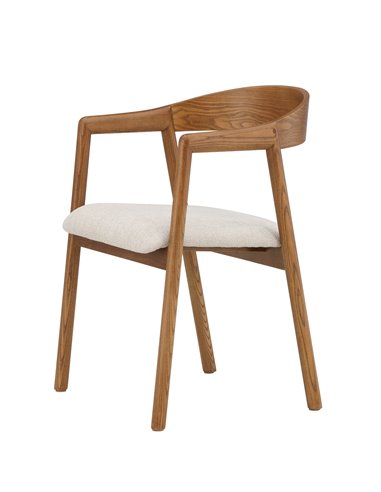 Matstol Långön, Beige/Mörkbrun