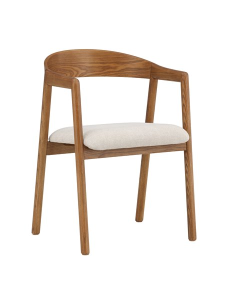 Matstol Långön, Beige/Mörkbrun