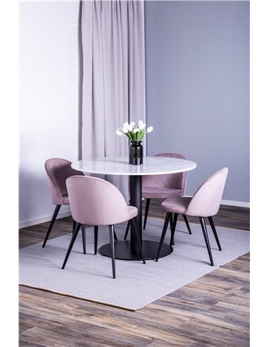 Matgrupp Estelle med Velvet matstolar