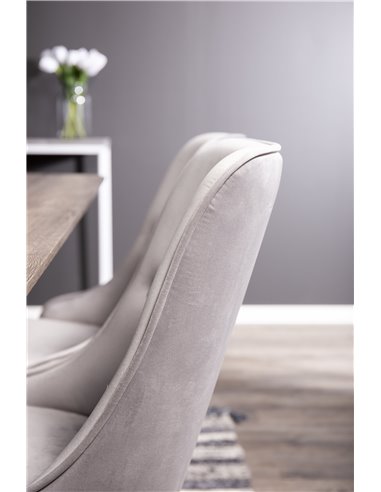 Matgrupp Marina med Velvet Deluxe matstolar, 180 × 90 cm