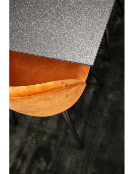 Matgrupp Piazza med Velvet matstolar, 180 × 90 cm