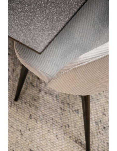 Matgrupp Piazza med Velvet matstolar, 180 × 90 cm