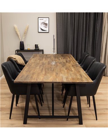 Matgrupp Malang med Comfort matstolar, 250 × 100 cm