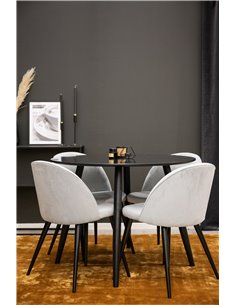 Matgrupp Plaza med Velvet matstolar