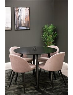 Matgrupp Plaza med Velvet matstolar