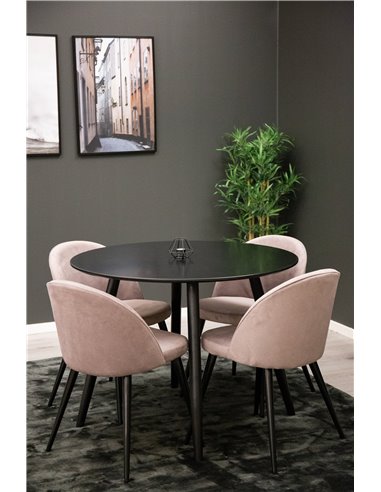 Matgrupp Plaza med Velvet matstolar