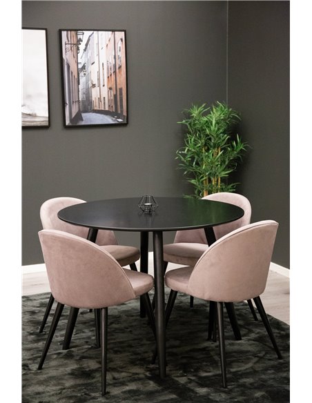 Matgrupp Plaza med Velvet matstolar