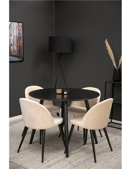 Matgrupp Plaza med Velvet matstolar