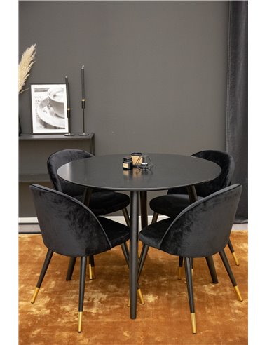 Matgrupp Plaza med Velvet matstolar