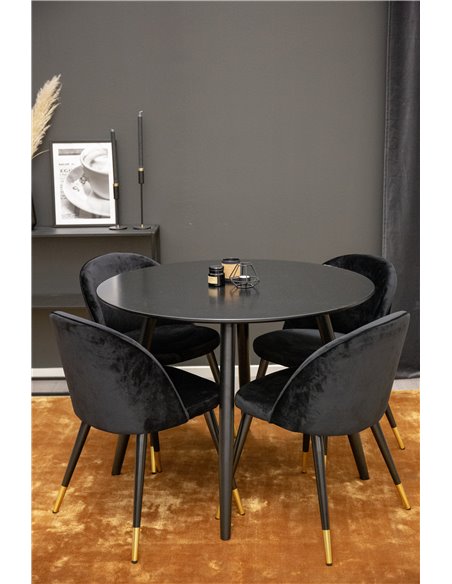 Matgrupp Plaza med Velvet matstolar
