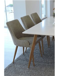Matgrupp Polar med Plaza matstolar, 180 × 90 cm