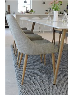 Matgrupp Polar med Plaza matstolar, 180 × 90 cm 2