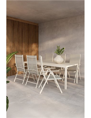 Matgrupp Break med Break matstolar, 205 × 90 cm