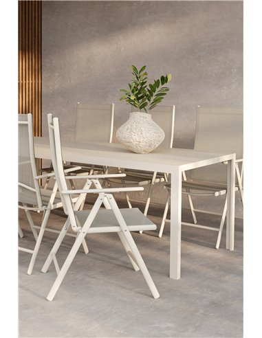 Matgrupp Break med Break matstolar, 205 × 90 cm
