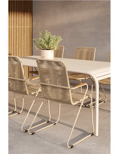 Matgrupp Borneo med Bois matstolar, 200 × 100 cm