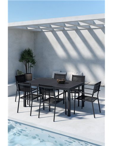 Matgrupp Capo med Copacabana matstolar, 160 × 100 cm