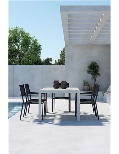 Matgrupp Capo med Copacabana matstolar, 160 × 100 cm