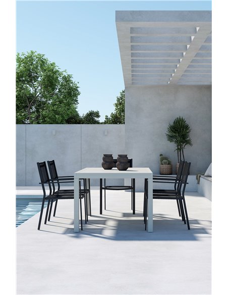 Matgrupp Capo med Copacabana matstolar, 160 × 100 cm
