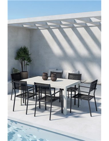 Matgrupp Capo med Copacabana matstolar, 160 × 100 cm