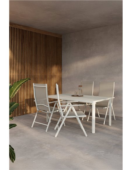 Matgrupp Giardini med Break matstolar, 150 × 85 cm