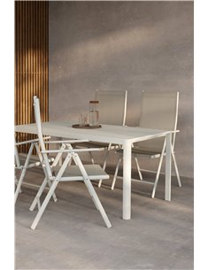 Matgrupp Giardini med Break matstolar, 150 × 85 cm 2