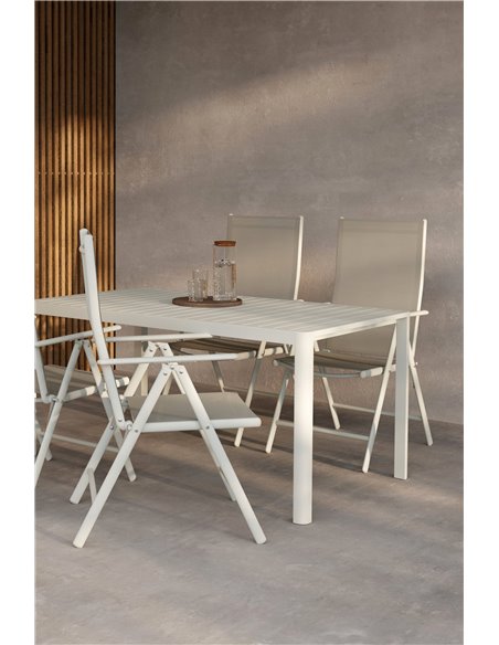 Matgrupp Giardini med Break matstolar, 150 × 85 cm