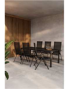 Matgrupp Giardini med Levanzo matstolar, 200 × 90 cm
