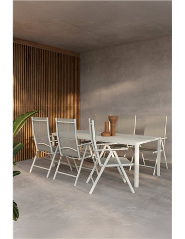 Matgrupp Giardini med Break matstolar, 200 × 90 cm