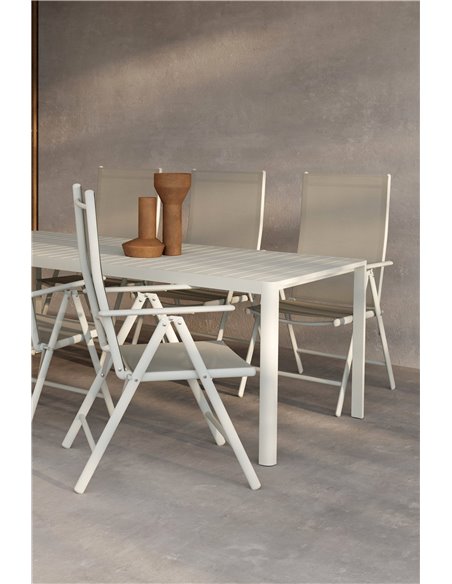 Matgrupp Giardini med Break matstolar, 200 × 90 cm