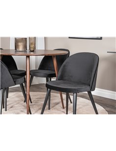 Matgrupp Plaza med Velvet matstolar 2