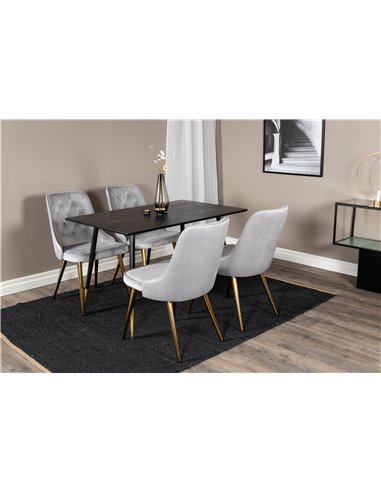 Matgrupp Dipp med Velvet Deluxe matstolar