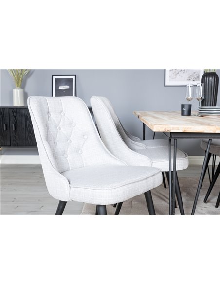 Matgrupp Bali med Velvet Deluxe matstolar, 200 × 90 cm